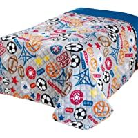 Delindo Lifestyle Colcha para habitación infantil- diseño deportivo- 170 x 210 cm